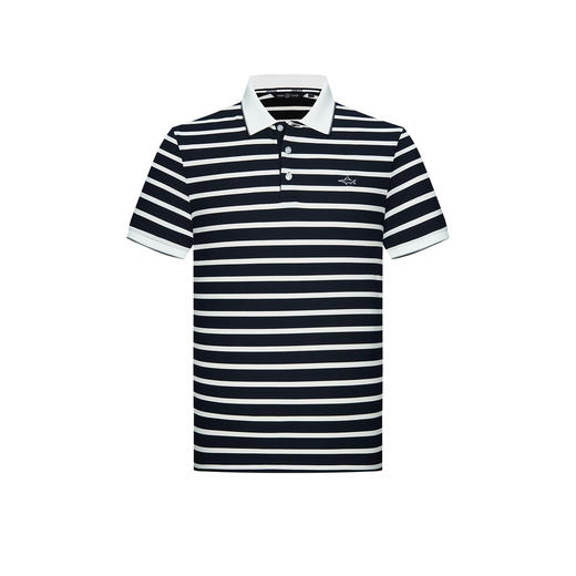 【棉混纺】德鲨短袖条纹POLO衫男2026夏新品撞色休闲上衣翻领T恤 商品图4