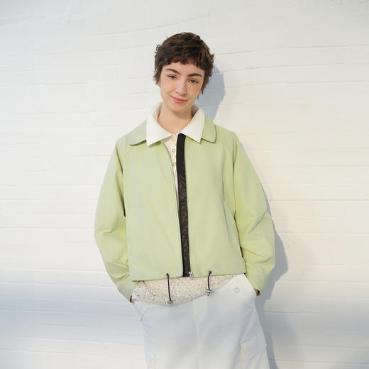 商场同款|森马外套女春oversize插肩袖翻领抽绳2026新款简约夹克 商品图2