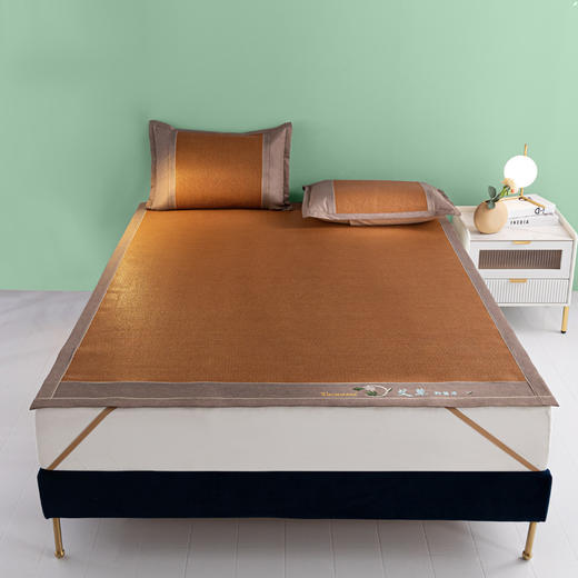 南方生活天然亲肤艾草绣花藤席三件套（180*200枕套48*74cm） 商品图4