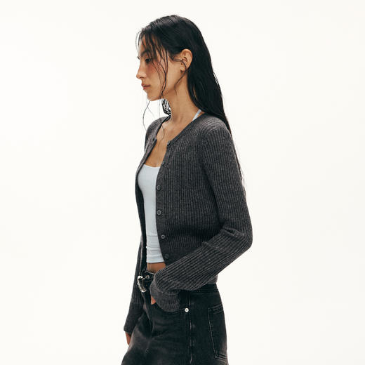 Ariseism黑标 羊毛坑条针织衫女春季新款上衣 商品图4