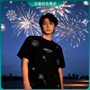 周杰伦欢乐嘉年华星光闪钻刺绣黑T演唱会MRJ宽松版型男女同款 商品缩略图1