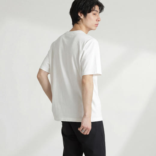 DRONKOO 2026 圆领左胸熊猫刺绣修身短袖T恤 商品图4