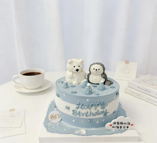 小白熊小猫咪喵星人小动物(可改)卡通蛋糕-低糖处理无添加 商品图5