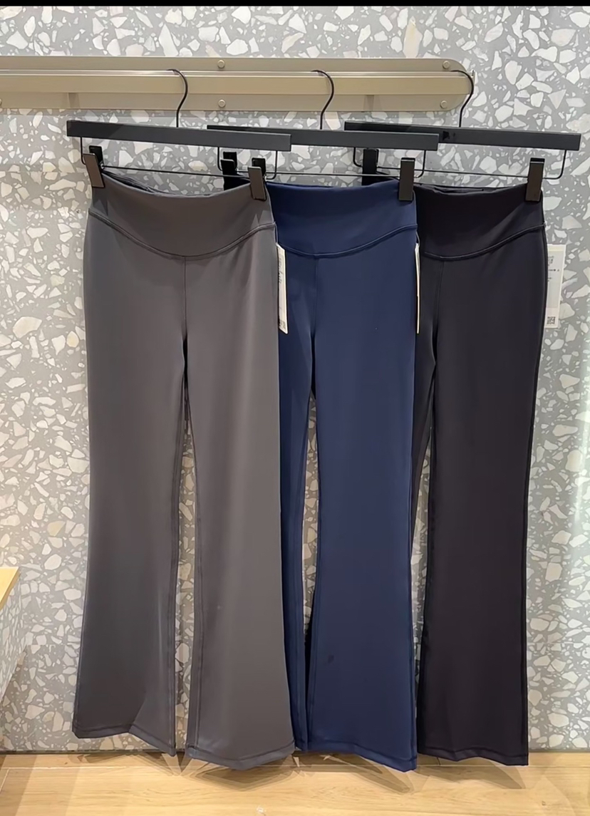 328-4渠道货 lulu美人鱼 超高腰喇叭裤 亚洲版 签约面料 巨好穿 运动休闲均可