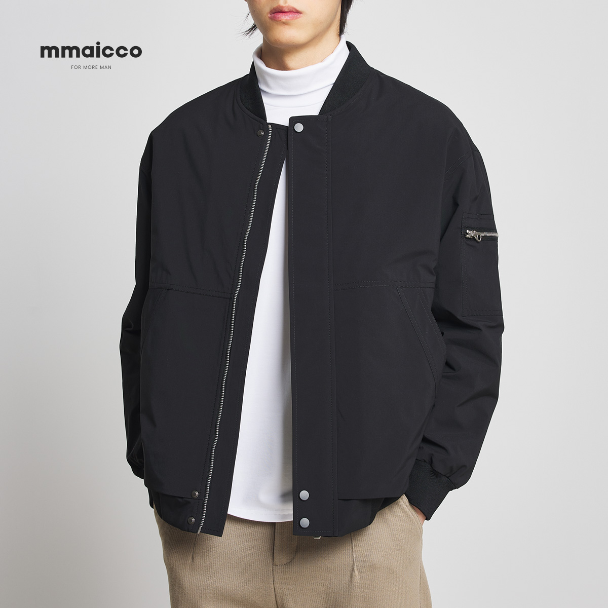 墨麦客男装秋冬季新款棉服男士休闲简约棉衣外套上衣男87041