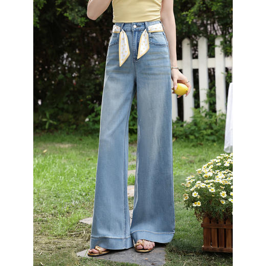 鹿向南【0330/20:00新品前一小时7折限量100件】蓝色牛仔裤 商品图0