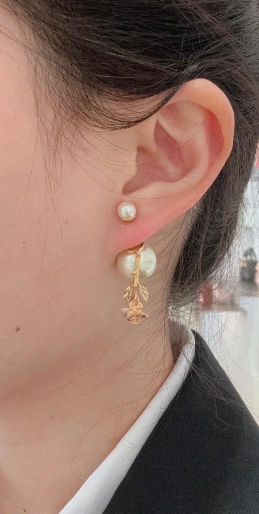 Dior 一支玫瑰双珠耳钉（XTY） 商品图7