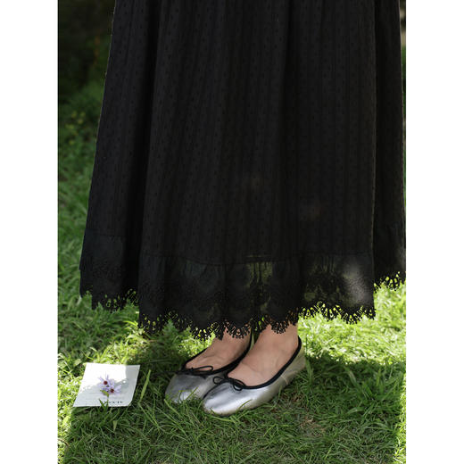 鹿向南【0331/20:00新品前1小时7折限量100件】黑色半身裙 商品图3