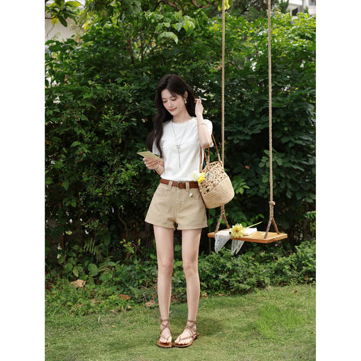 鹿向南【0330/20:00新品前一小时7折限量100件】白色T恤 商品图2