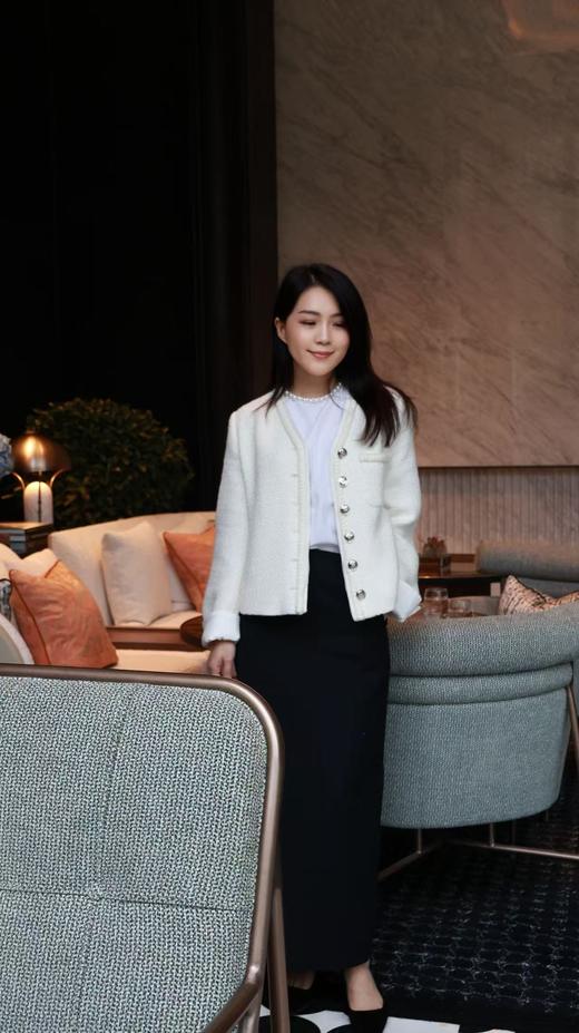 香榭白茶|简约肌理感羊毛外套（Linton面料） 商品图3