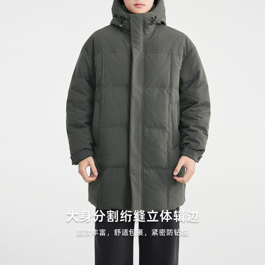 墨麦客男装立领连帽羽绒服男2025冬季新款中长款男士羽绒服88882 商品图2