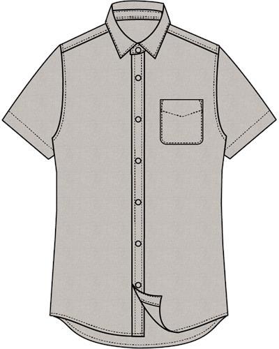 佐丹奴男装立领莱赛尔混纺短袖衬衫01046251 商品图3