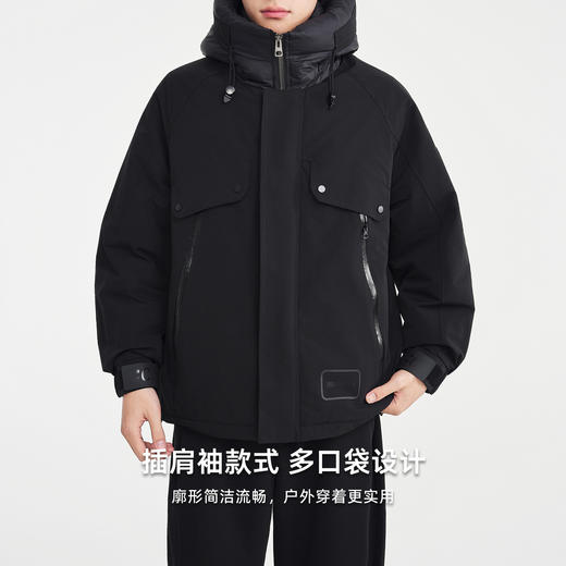 墨麦客男装山系户外风羽绒服男2025冬季新款包裹领男士外套88859 商品图2
