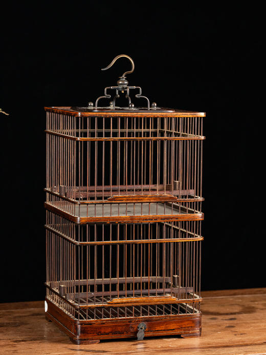 清	黄花梨双层鸟笼 商品图1