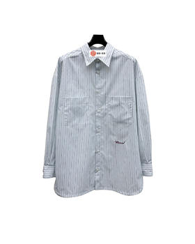 女款全棉刺绣条纹长袖衬衫la025