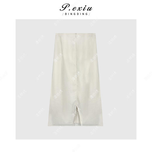 03-5潘依绣丁丁宠粉显瘦气质字母印花薄纱半身裙Q69367 商品图1