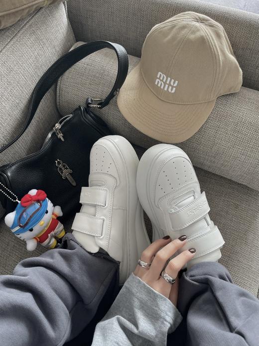 Acne  2.0魔术贴小白鞋闭眼入6cm厚底设计增高 商品图8