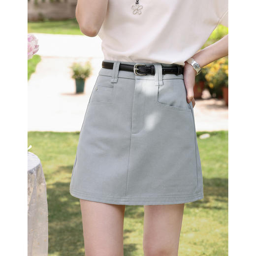 鹿向南【0330/20:00新品前一小时7折限量100件】蓝色半身裙 商品图2