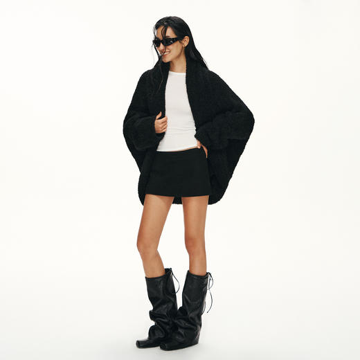 Ariseism黑标 软糯羊毛开衫毛衣外套女春季新款上衣 商品图3