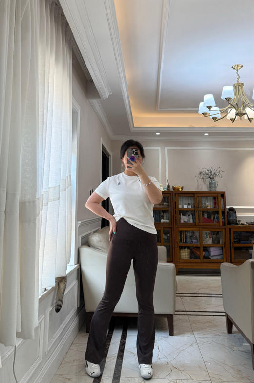 328-4渠道货 lulu美人鱼 超高腰喇叭裤 亚洲版 签约面料 巨好穿 运动休闲均可 商品图10