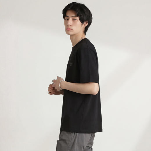 DRONKOO 2026 圆领左胸LAZY字母修身短袖T恤 商品图1