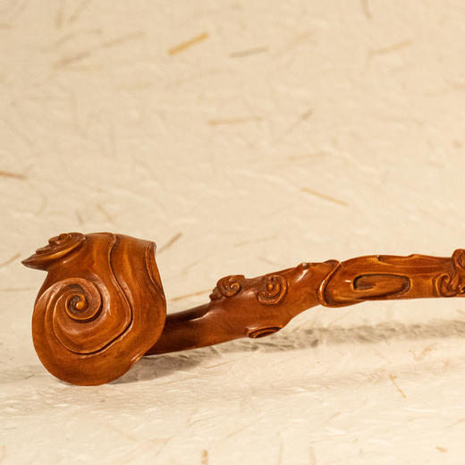 清	黄杨木雕灵芝纹如意 商品图1