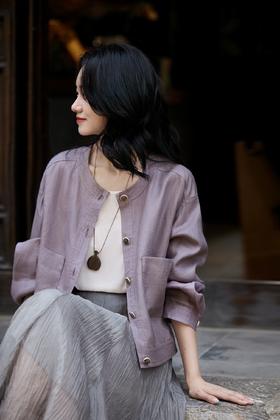 流浪诗人醋酸+莱塞尔呼吸感小资气韵外套