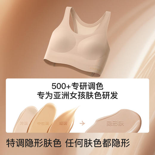 【E】likeuu少女运动内衣a类学生初高中粉底液隐形发育期儿童内衣背心体育课工字背LK9141032 商品图1