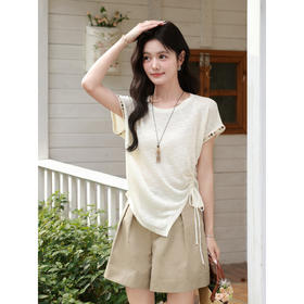 鹿向南【0331/20:00新品前1小时7折限量100件】杏色针织衫