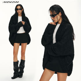 Ariseism黑标 软糯羊毛开衫毛衣外套女春季新款上衣