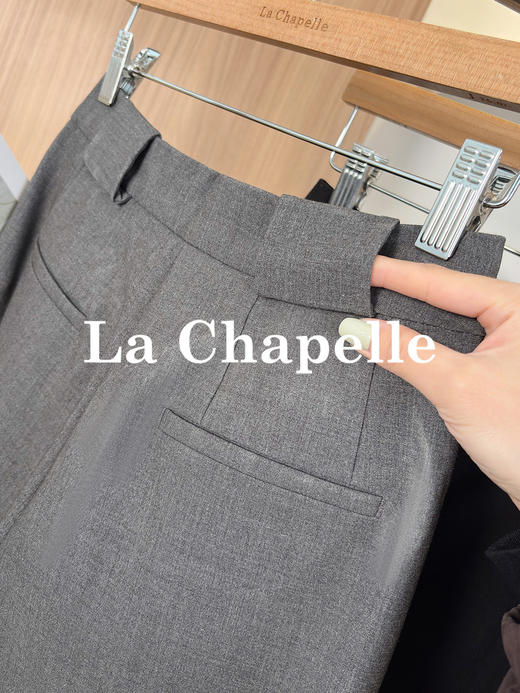 专柜实拍【含绵羊毛】拉夏贝尔/La Chapelle垂顺有型遮胯显瘦~春夏压褶西装裤通勤百搭休闲裤女 商品图7
