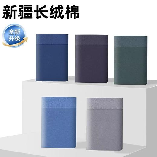 新款男士100支新疆棉净色细腻舒爽无痕净色平角内裤舒适透气四角裤3077 商品图3