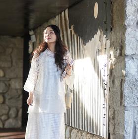 【林栖设计小店】手工钉花|时装周同款格纹绣花2026夏新款国风衬衣两件套1962191