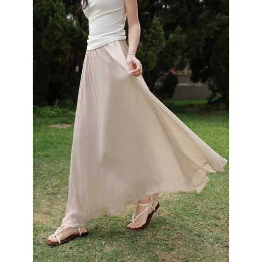 鹿向南【0331/20:00新品前1小时7折限量100件】杏色半身裙 商品图2