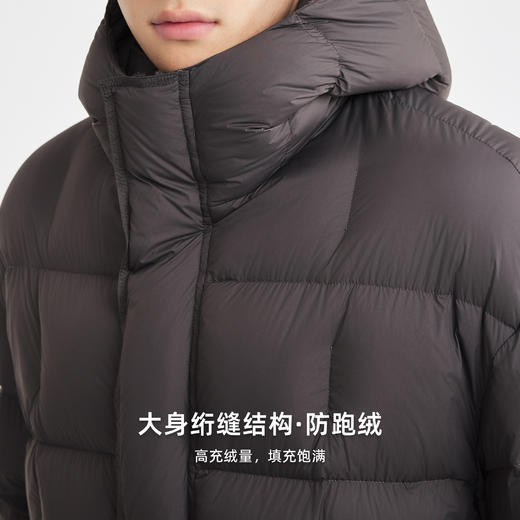 墨麦客男装2025年冬季新款防跑绒设计轻户外连帽工装羽绒服男外套 商品图2