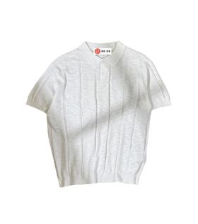 男款亚麻短袖针织Polo衫ba015