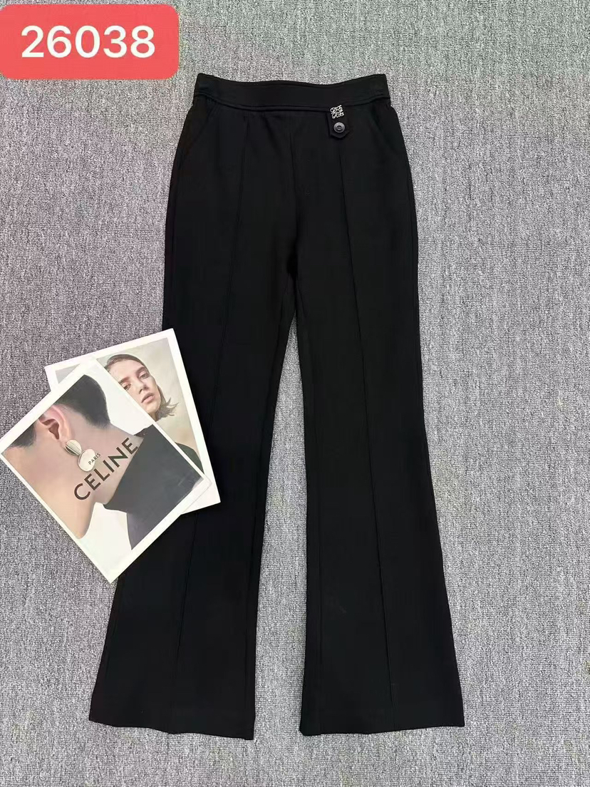 原单新款松紧腰微喇女神裤