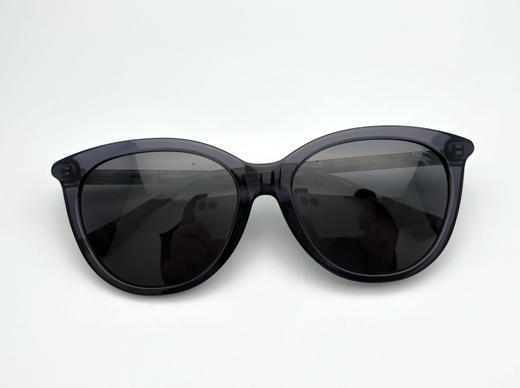 328-7 独家圆正 BB复古圆框格纹镜腿 时髦墨镜 防晒太阳镜 轻便舒适 商品图2