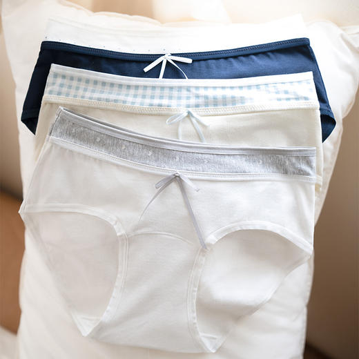 靴下物纯棉内裤女全棉10A抑菌日系少女短裤舒适透气蝴蝶结三角裤 商品图4