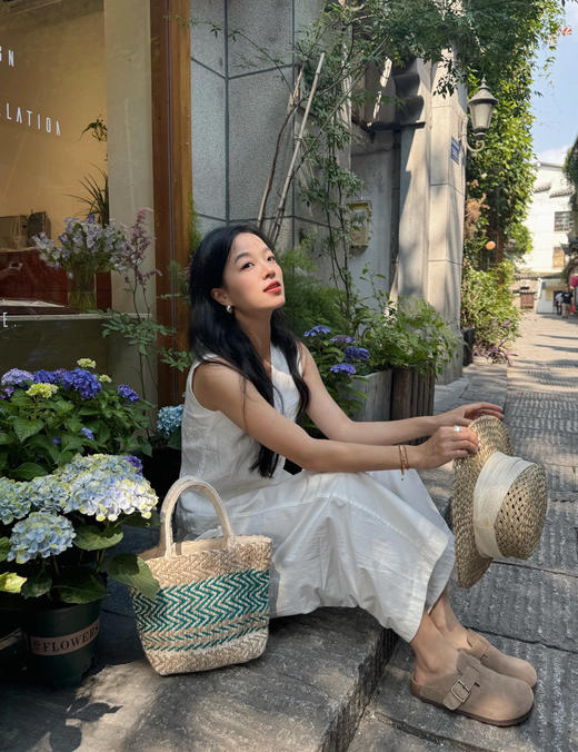 勃肯 男女款牛皮绒面包头拖鞋 商品图9