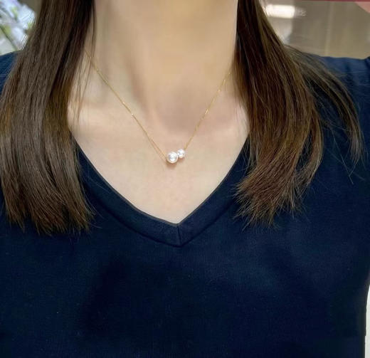 极光天女路路通戴妃进口天然贝珠施华洛世奇锆石项链耳钉 商品图7