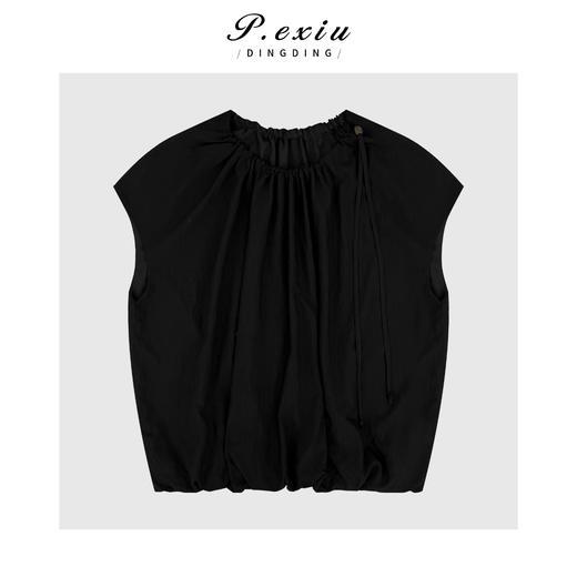 03-5潘依绣丁丁宠粉减龄俏皮半袖缩褶圆领T恤Q14851 商品图0