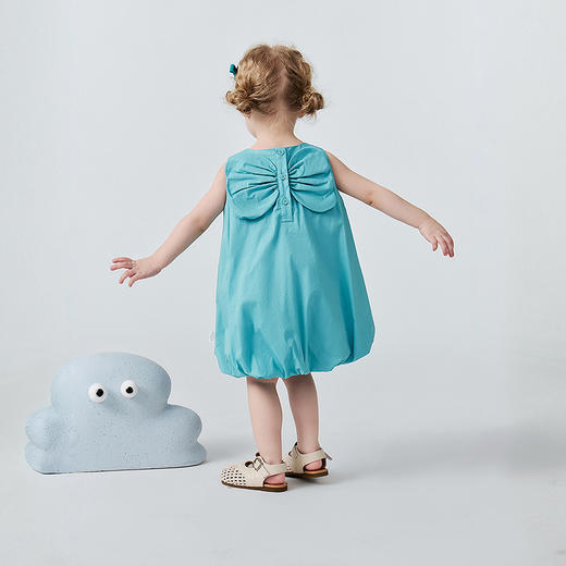 迷你巴拉巴拉女童裙子宝宝亲肤舒适透气纯棉蓬松泡泡花苞裙2026夏 商品图3