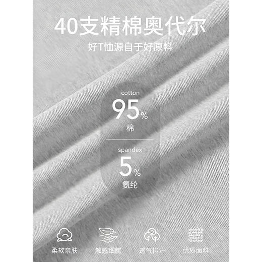 【门店同款】撞色插肩袖40支精棉女圆领百搭舒适长袖T恤1Q1222206 商品图1