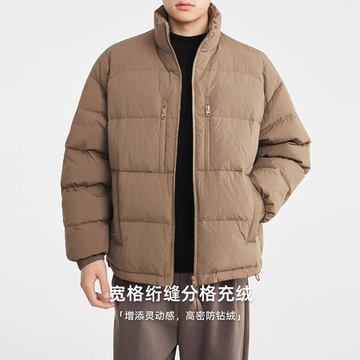 墨麦客男装2025年冬季新款立领包裹领短款羽绒服男士加厚羽绒外套 商品图2