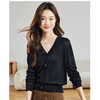 【轻熟风 轻薄透气】特种纱精纺美丽诺羊毛开衫外套女YM240033 商品缩略图0