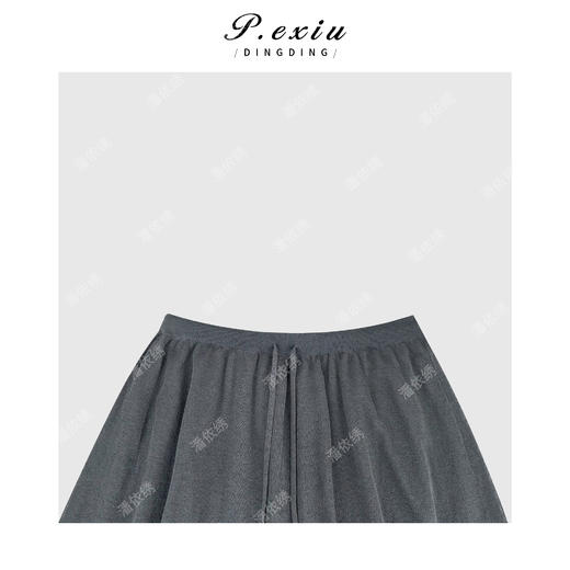 03-5潘依绣丁丁宠粉慵懒感纱纱松紧腰半身裙 Q16898 商品图2