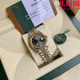 劳力士GS日志型系列 女款31mm 日志31系列 间金灰罗马 女士腕表 搭载改Cal.2236全自动机械机芯