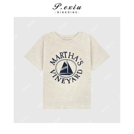 PanYiXiu/潘依绣100%棉复古印花休闲减龄百搭圆领短袖上衣W-63622 商品图1