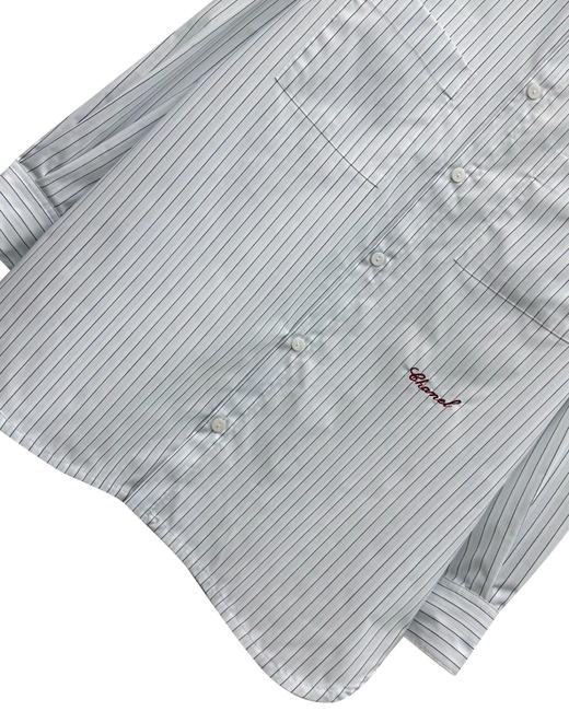 女款全棉刺绣条纹长袖衬衫la025 商品图2